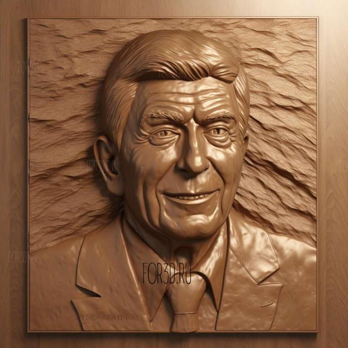 Ronald Reagan USPresident 2 stl model for CNC