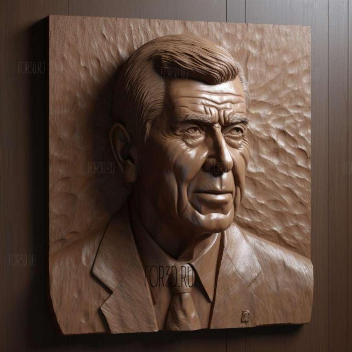 Ronald Reagan USPresident 4 stl model for CNC