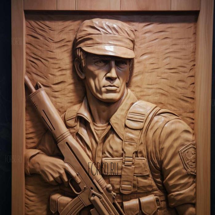 Commando arnold schwarzenegger 1 stl model for CNC