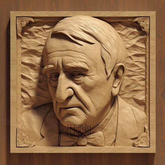 Thomas Alva Edison 3 stl model for CNC