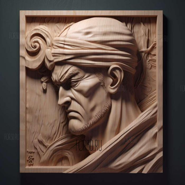 Roronoa Zoro one piece 2 stl model for CNC