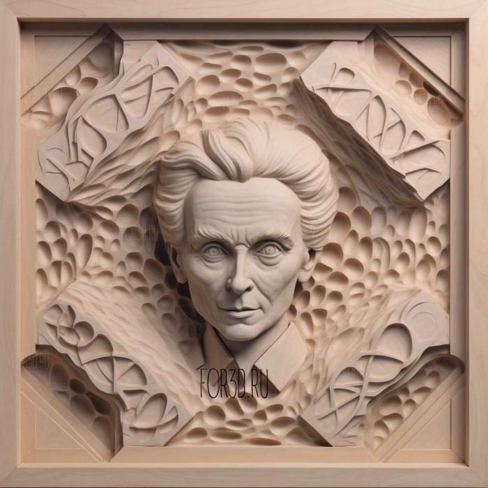 Maria Sklodowska Curie 1 stl model for CNC