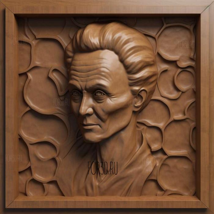 Maria Sklodowska Curie 2 stl model for CNC