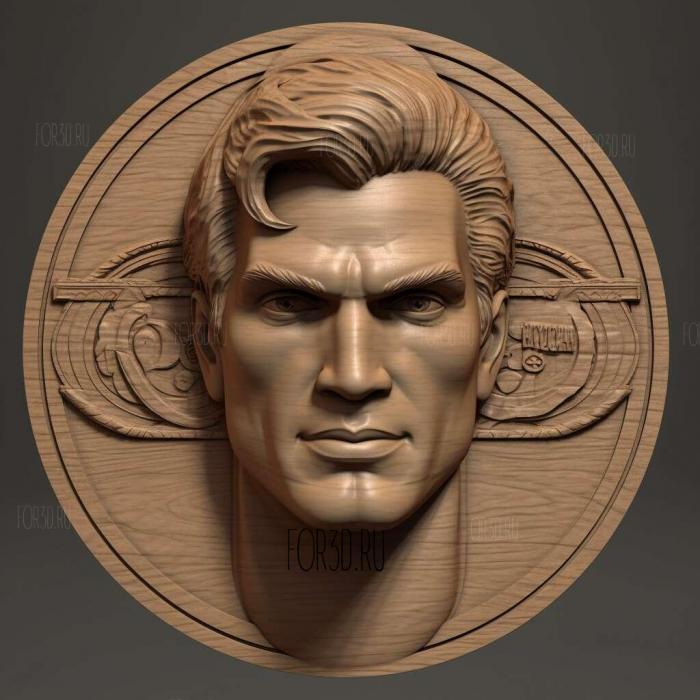 st Henry Cavill head 1 stl model for CNC