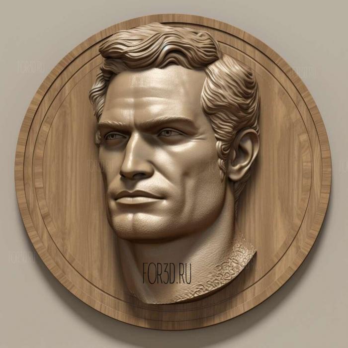 st Henry Cavill head 3 stl model for CNC