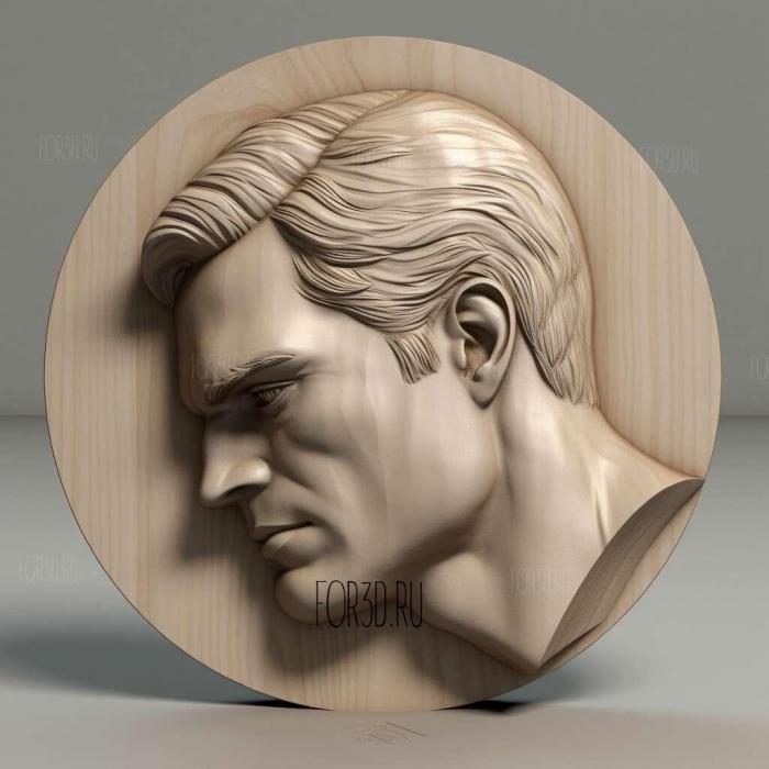 st Henry Cavill head 4 stl model for CNC