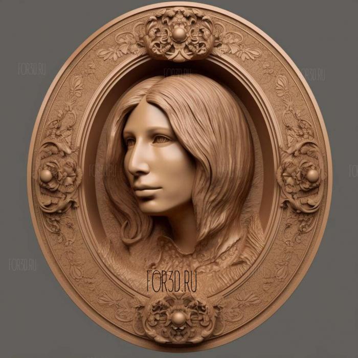 Barbra Streisand 1 stl model for CNC