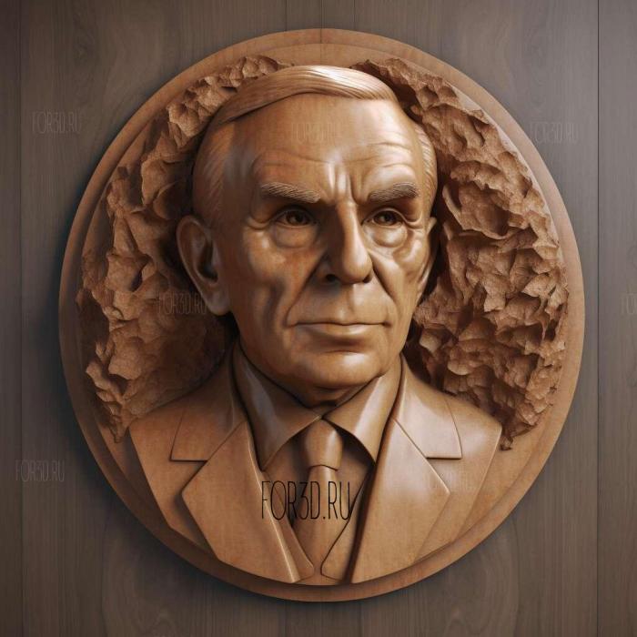 Bust of Franois Mitterrand 1 stl model for CNC