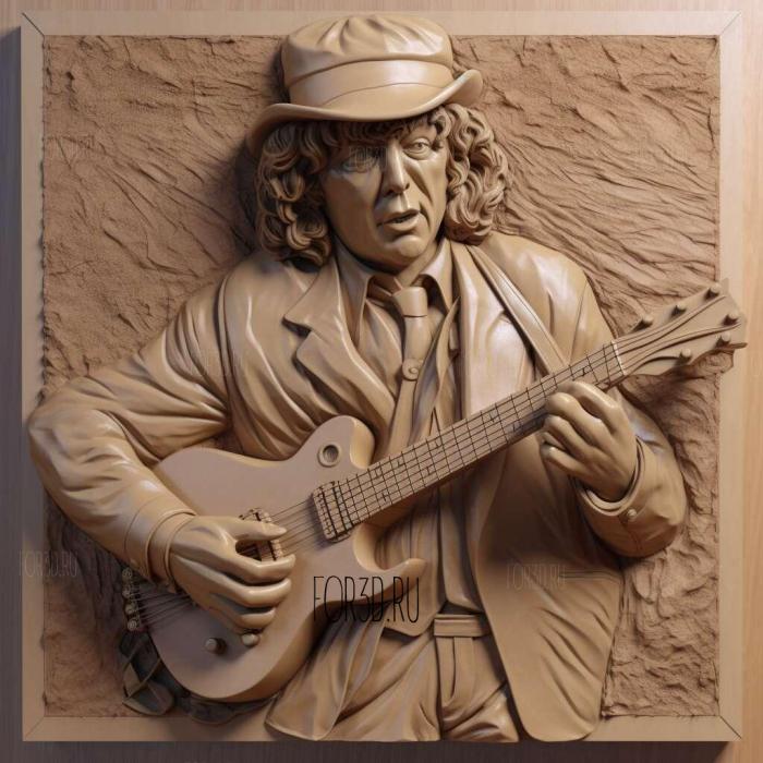 Angus young ACDC 2 stl model for CNC