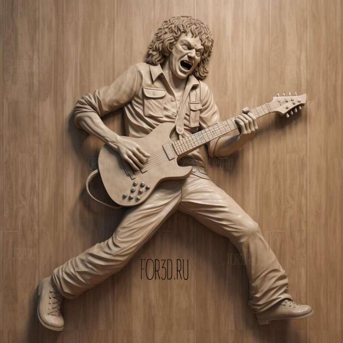 Angus young ACDC 4 stl model for CNC