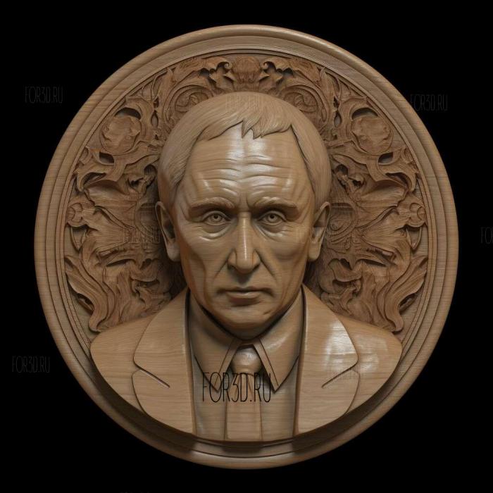 Vladimir Putin ure 3 stl model for CNC