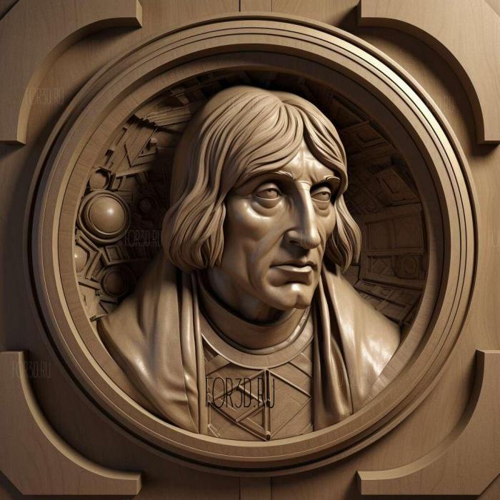 Nicolaus Copernicus 2 stl model for CNC