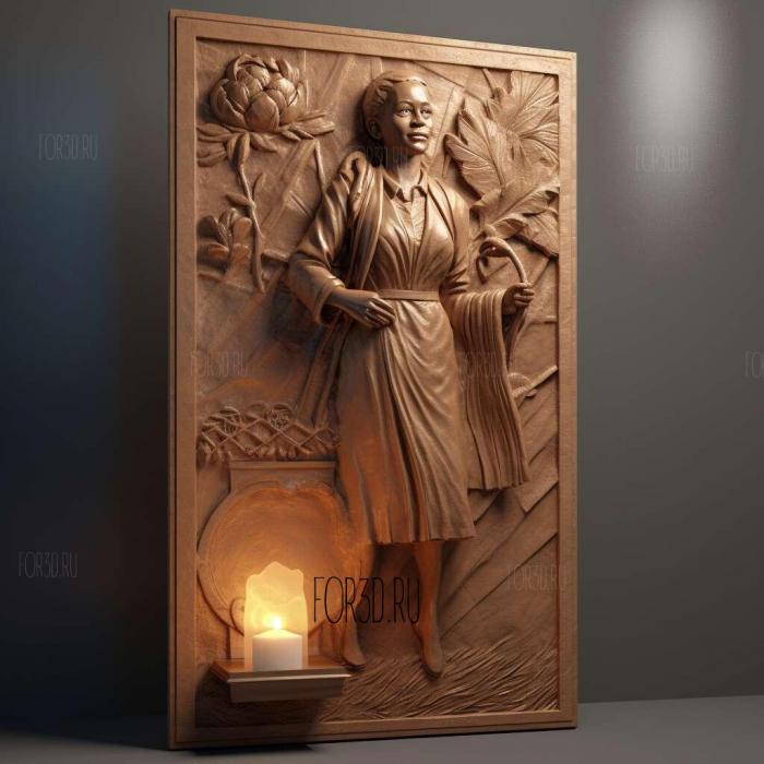 Rosa Parks civil rights torchbearer 2 stl model for CNC