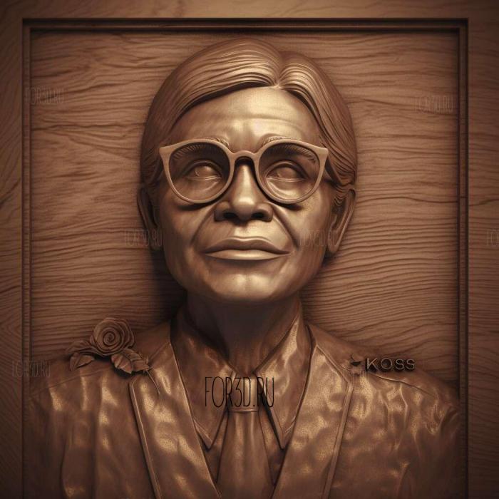 Rosa Parks civil rights torchbearer 3 stl model for CNC