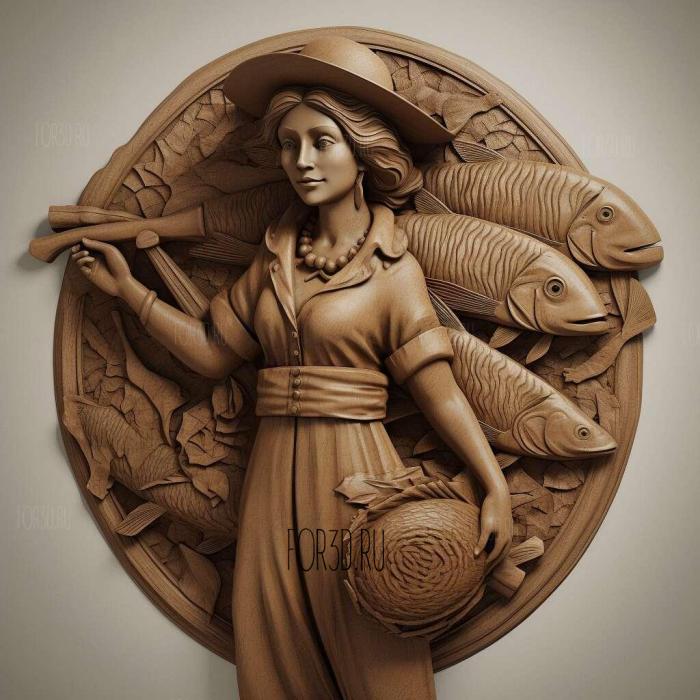 La vendedora de pescado 1 stl model for CNC