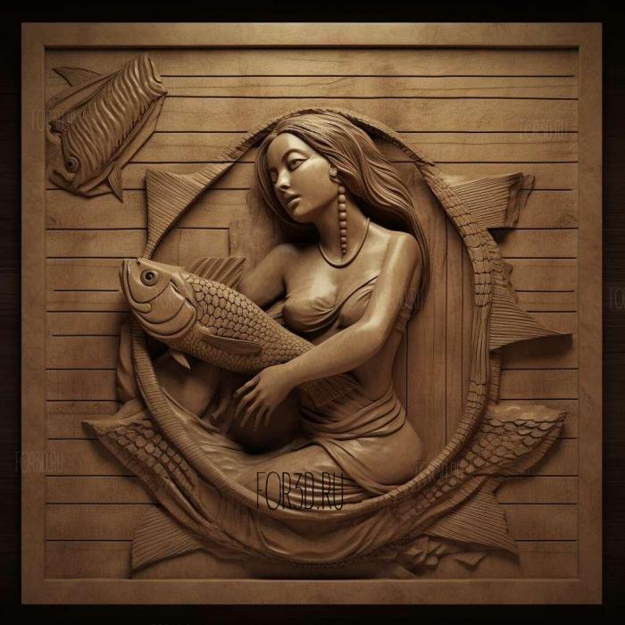 La vendedora de pescado 2 stl model for CNC