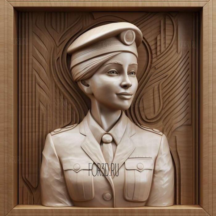 Emirates Airline stewardess 2 stl model for CNC