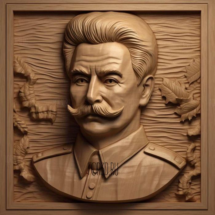 Stalin 3D caricature 2 stl model for CNC