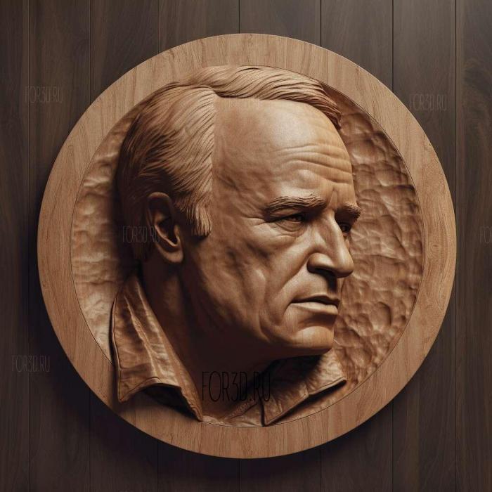 Marlon Brando actor 2 stl model for CNC