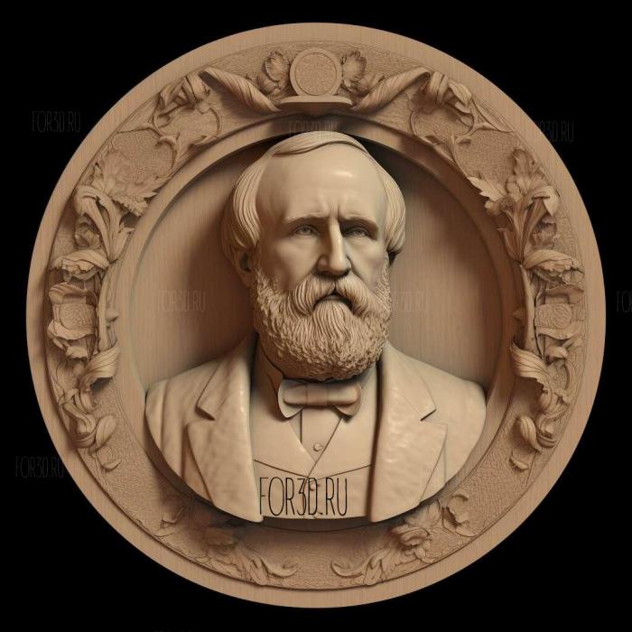 Rutherford B Hayes 1 stl model for CNC