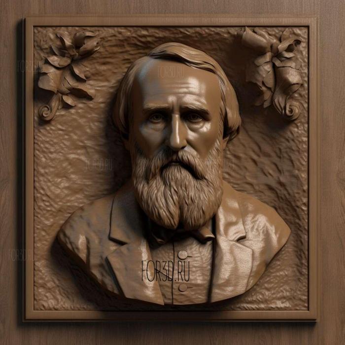 Rutherford B Hayes 2 stl model for CNC