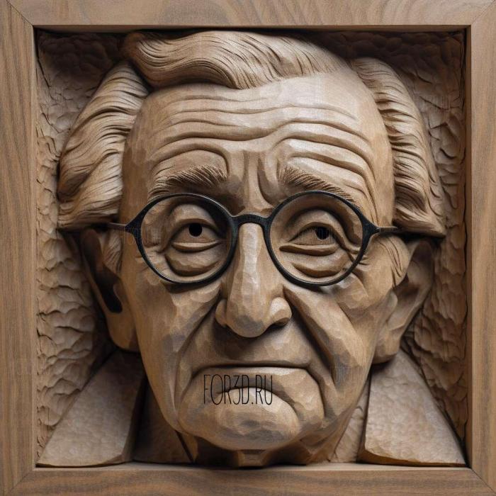 Jean Piaget child psychologist 2 stl model for CNC