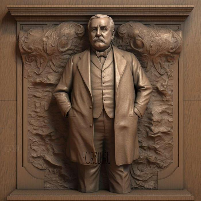 John Pierpont Morgan I 3 stl model for CNC