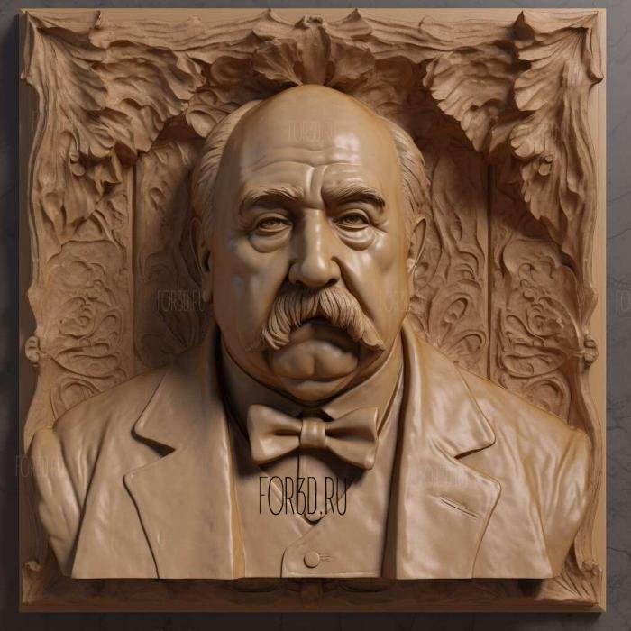 John Pierpont Morgan I 4 stl model for CNC