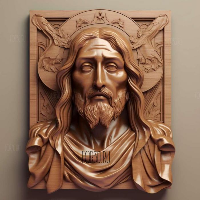 Jesus Christ ure 4 stl model for CNC