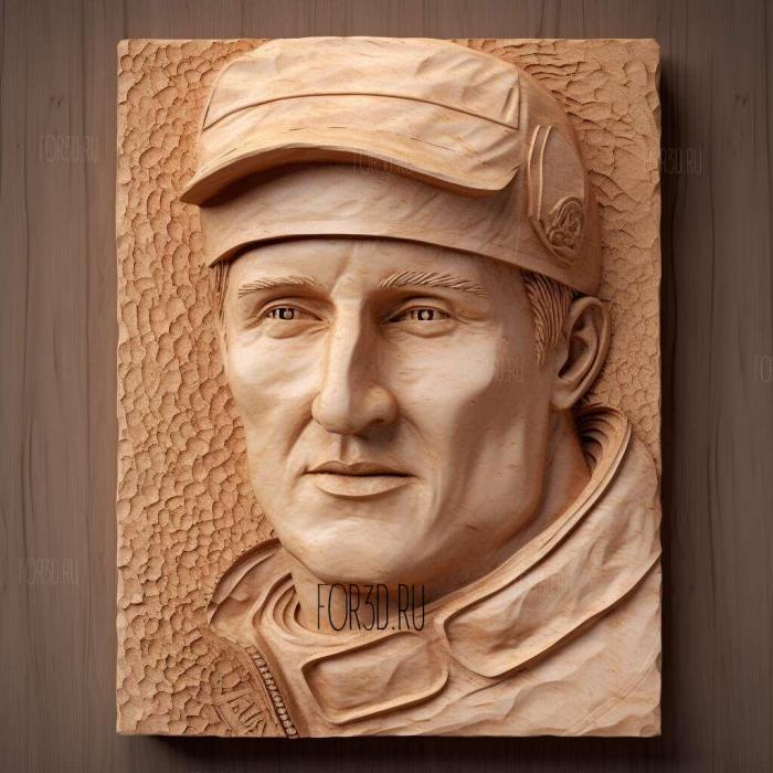 Michael Schumacher 2 stl model for CNC