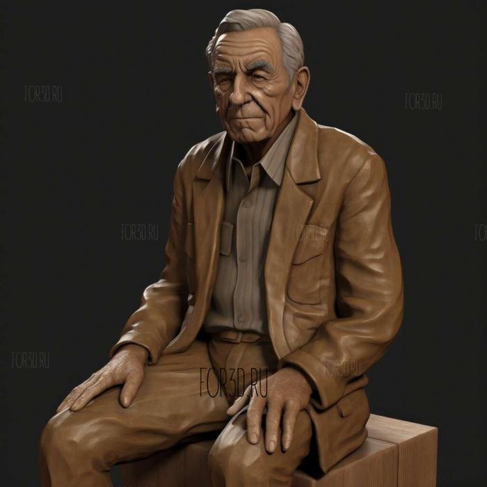 JOE CRAFTON SENIOR LIFE SIZE STATUE 1 stl model for CNC