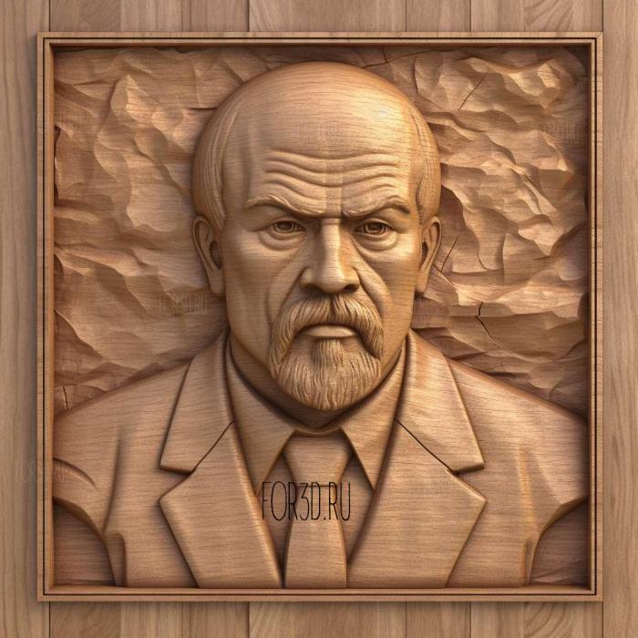 Vladimir Ilyich Lenin founder of the Soviet Union 1 stl model for CNC