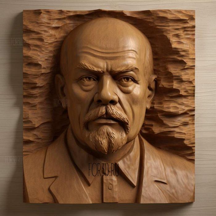 Vladimir Ilyich Lenin founder of the Soviet Union 2 stl model for CNC