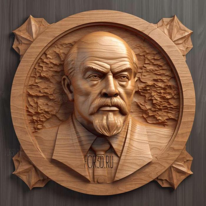 Vladimir Ilyich Lenin founder of the Soviet Union 4 stl model for CNC