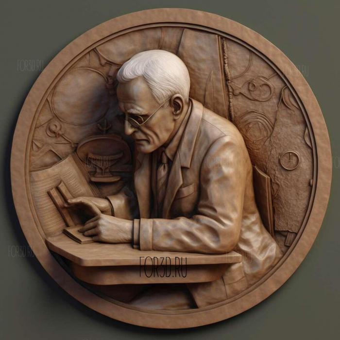 Alexander Fleming bacteriologist 2 stl model for CNC