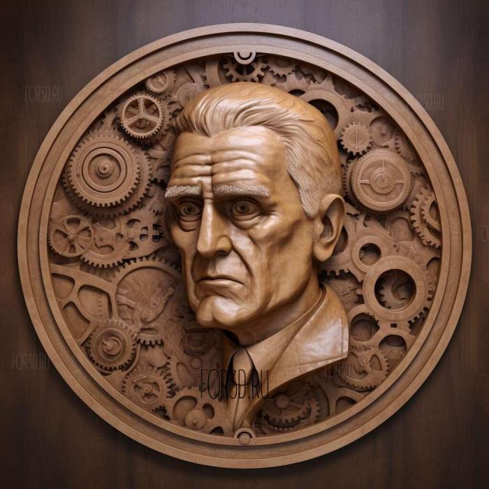 Alexander Fleming bacteriologist 4 stl model for CNC