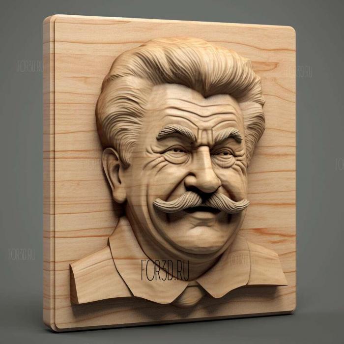 Stalin 3D caricature 1 stl model for CNC