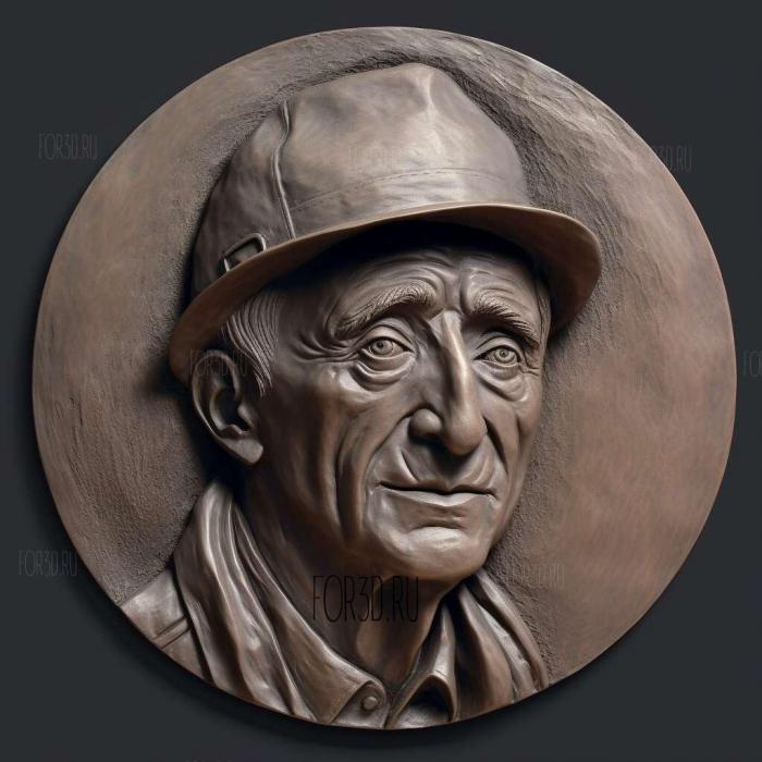 Jacques Yves Cousteau 2 stl model for CNC