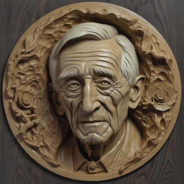 Jacques Yves Cousteau 3 stl model for CNC