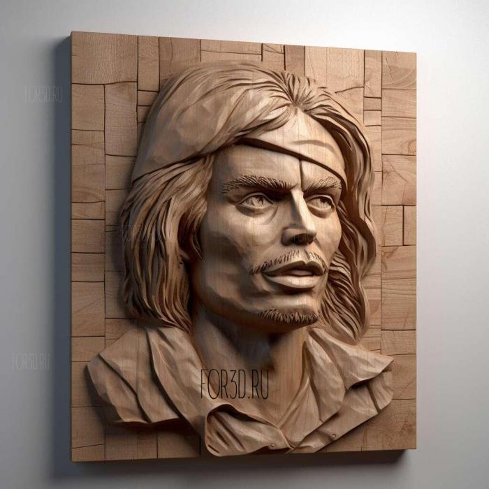 Che Guevara guerrilla leader 4 stl model for CNC