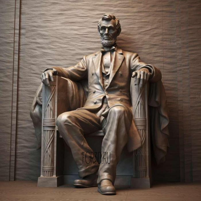 Abraham Lincoln Memorial 2 stl model for CNC