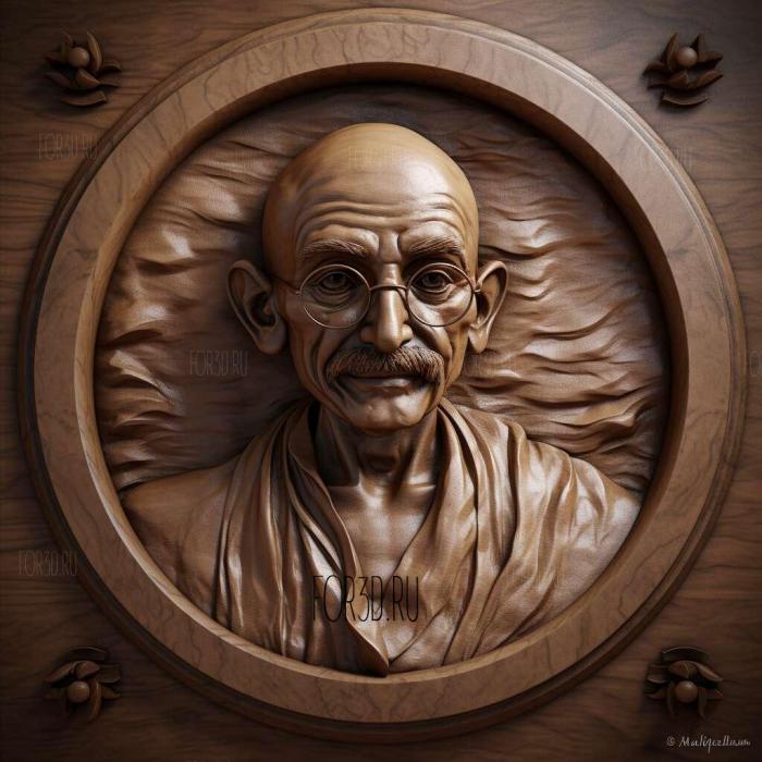 Gandhi by Wagh ors 4 2 stl model for CNC