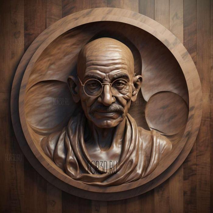 Gandhi by Wagh ors 4 3 stl model for CNC