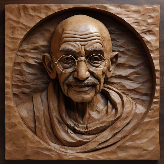Gandhi by Wagh ors 4 4 stl model for CNC