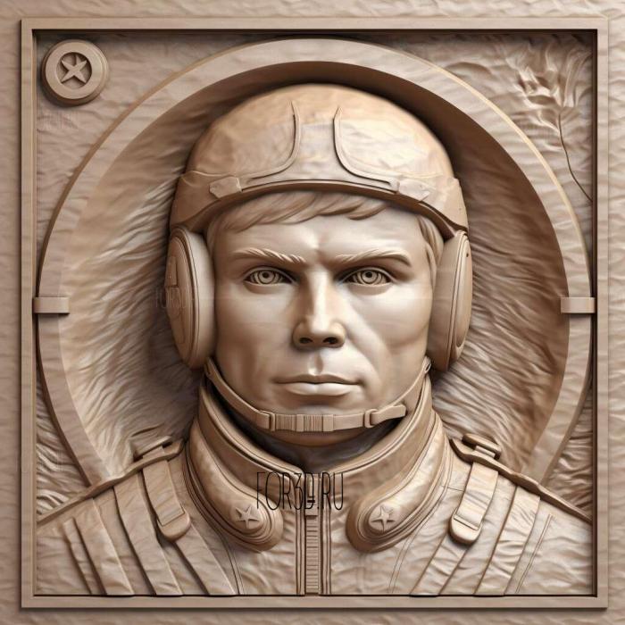 Gagarin in Russia 2 stl model for CNC