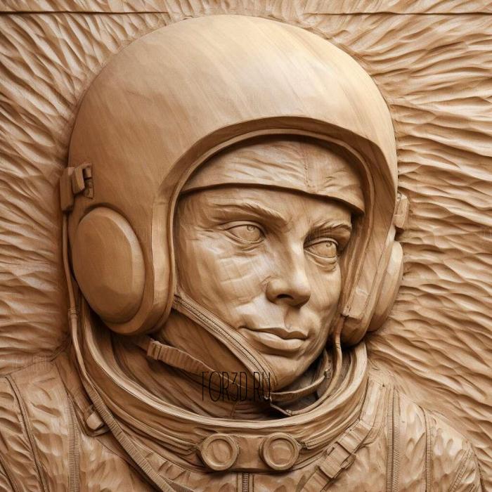 Gagarin in Russia 3 stl model for CNC