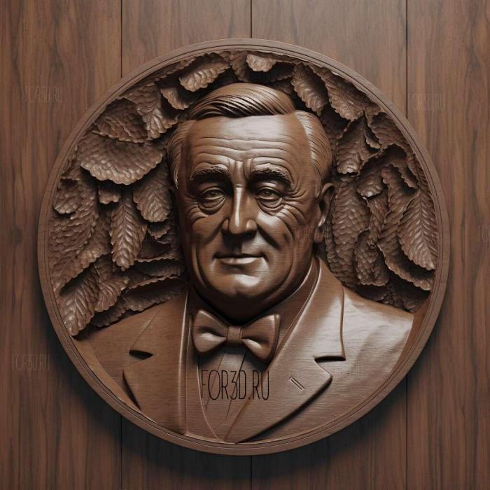 Franklin Roosevelt 2 stl model for CNC