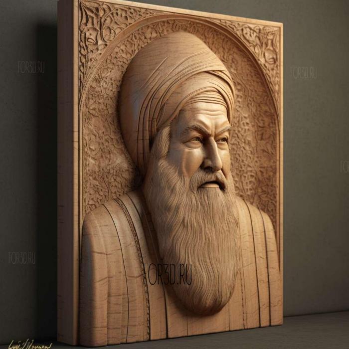 Iran Ayatollah Ruhollah Mousavi Khomeini 2 stl model for CNC