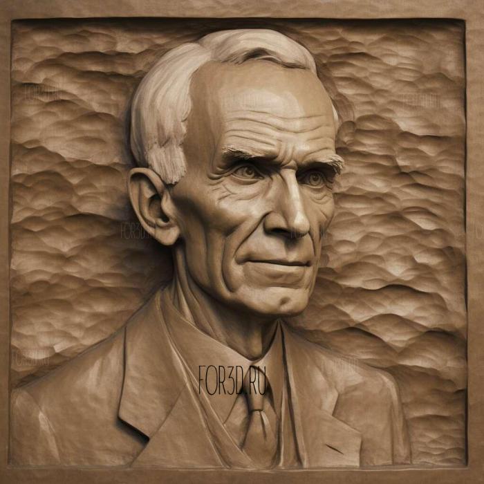 Henry Ford founder of Ford Motor Co 1 stl model for CNC