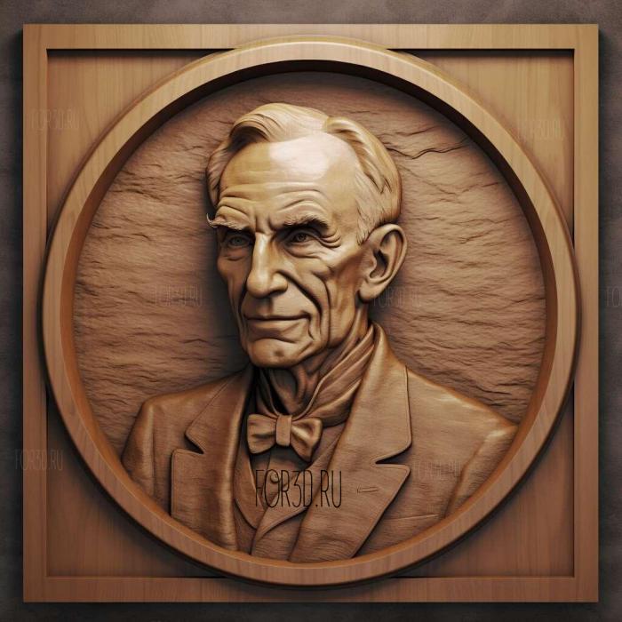 Henry Ford founder of Ford Motor Co 4 stl model for CNC